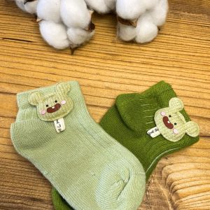 AYICIKLI 2'Lİ BEBEK ÇORAP Haki- Fıstık Yeşili