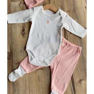 BUNNY 3'LÜ BEBEK TAKIM Pembe