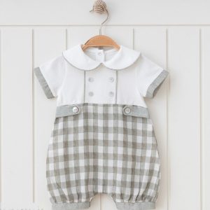 ERKEK BEBEK EKOSE ŞORT TULUM GRİ Gri