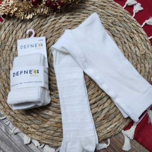 JAKARLI DESEN KÜLOTLU ÇORAP - EKRU Ekru