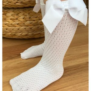 DİZ ALTI FİYONKLU ÇORAP BEYAZ Beyaz