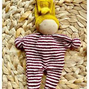 Organik Diş Kaşıyıcılı Uyku Arkadaşım - Şık ve rahat bordo tasarım bordo