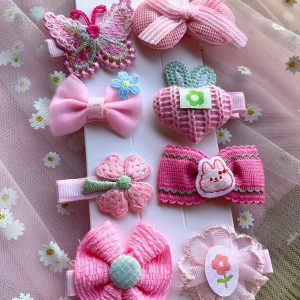 PEMBE 8'Lİ KLİPS TOKA SET Pembe